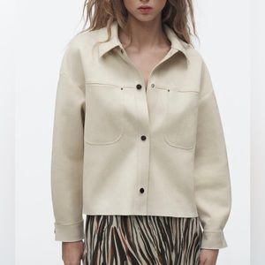 Zara Faux Suede Short Jacket